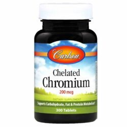 Carlson Labs Quelato de Cromo 300 Tabletes: Essencial para o Metabolismo