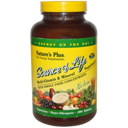 Nature's Plus, Multivitamínico Source of Life® - 180 Tabletes