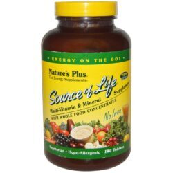 Nature's Plus Source of Life Multivitamínico 180 Tabletes - Energia e Vitalidade Essenciais