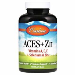 Carlson Labs Aces mais Zinco - 180 Cápsulas: Potencialize Sua Saúde com Antioxidantes Essenciais