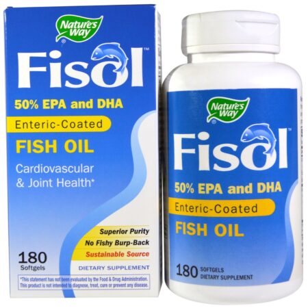 Nature's Way, FISOL™ Óleo de Peixe - 180 Cápsulas em Gel