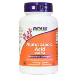 Now Foods Ácido Alfa Lipóico Alta Potência 250mg - 120 Cápsulas Vegetarianas