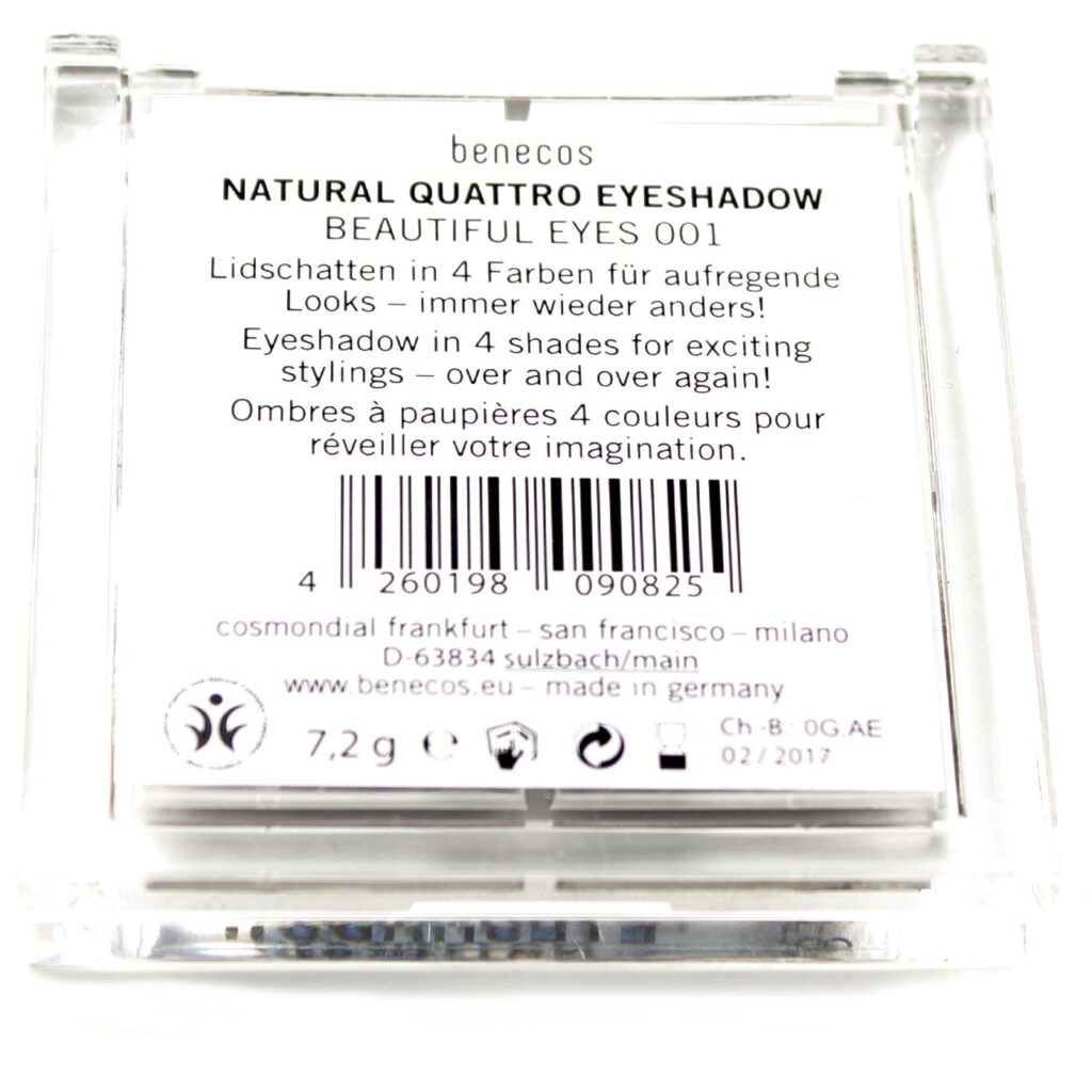 Benecos Quarteto de Sombras Natural Earth and Berry - 4.8g | Beleza Vegana e Certificada - Imagem 2