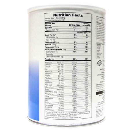 Nature's Plus, Proteína Spiru-Tein®, Sabor Baunilha - 1.09 kg - Image 2