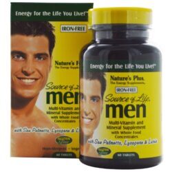 Nature's Plus Fonte de Vida para Homens (Sem Ferro) - 60 Comprimidos: Energia e Vitalidade Natural