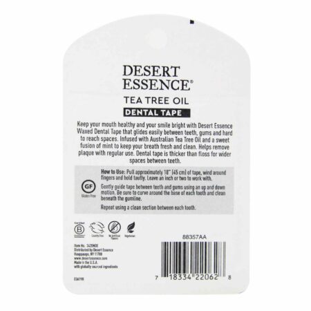 Desert Essence, Fio Dental de Melaleuca, Tea Tree - 30 metros - Image 2