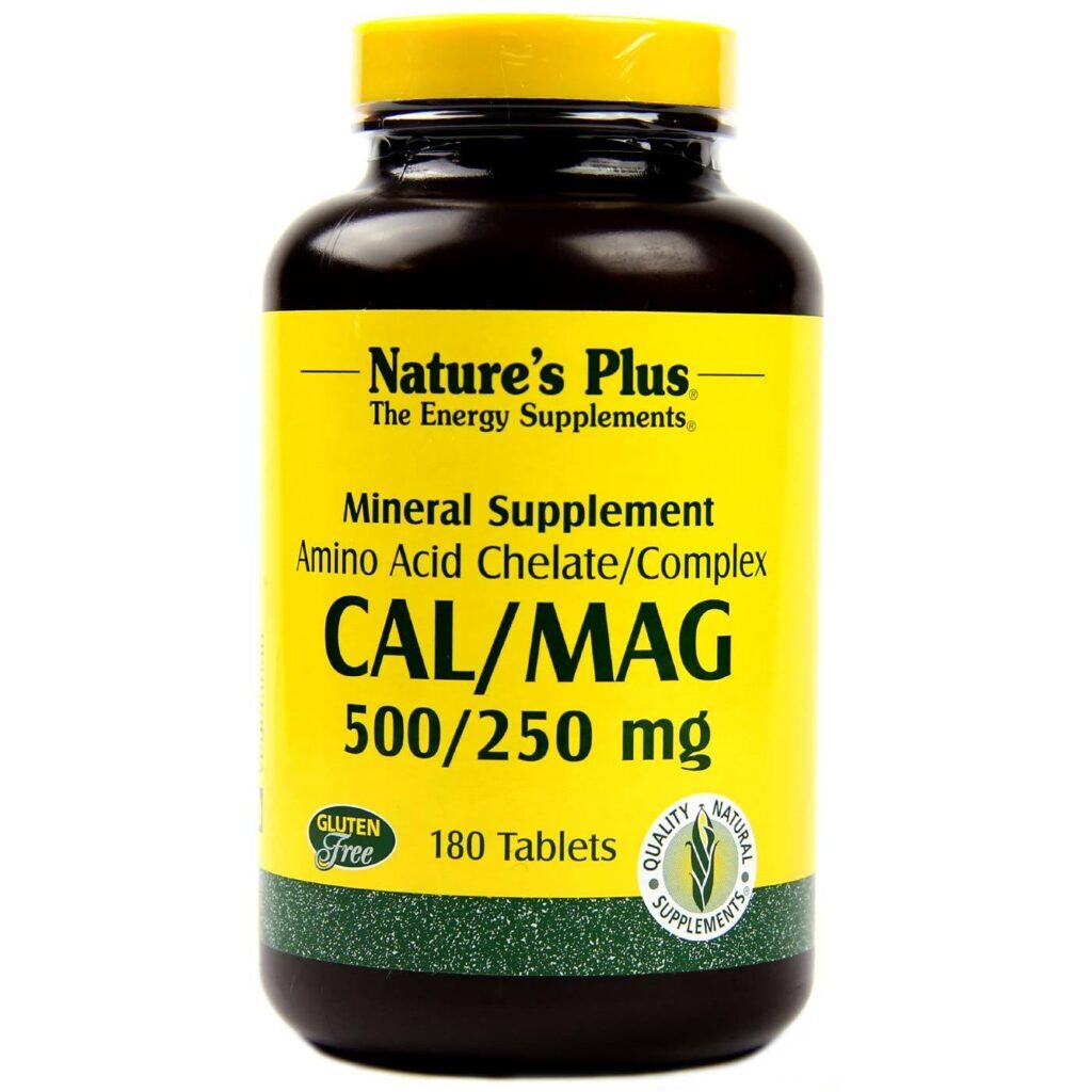 Nature's Plus Cal / Mag 500/250 mg - 180 Tabletes: Essencial para Ossos Fortes e Saúde Geral