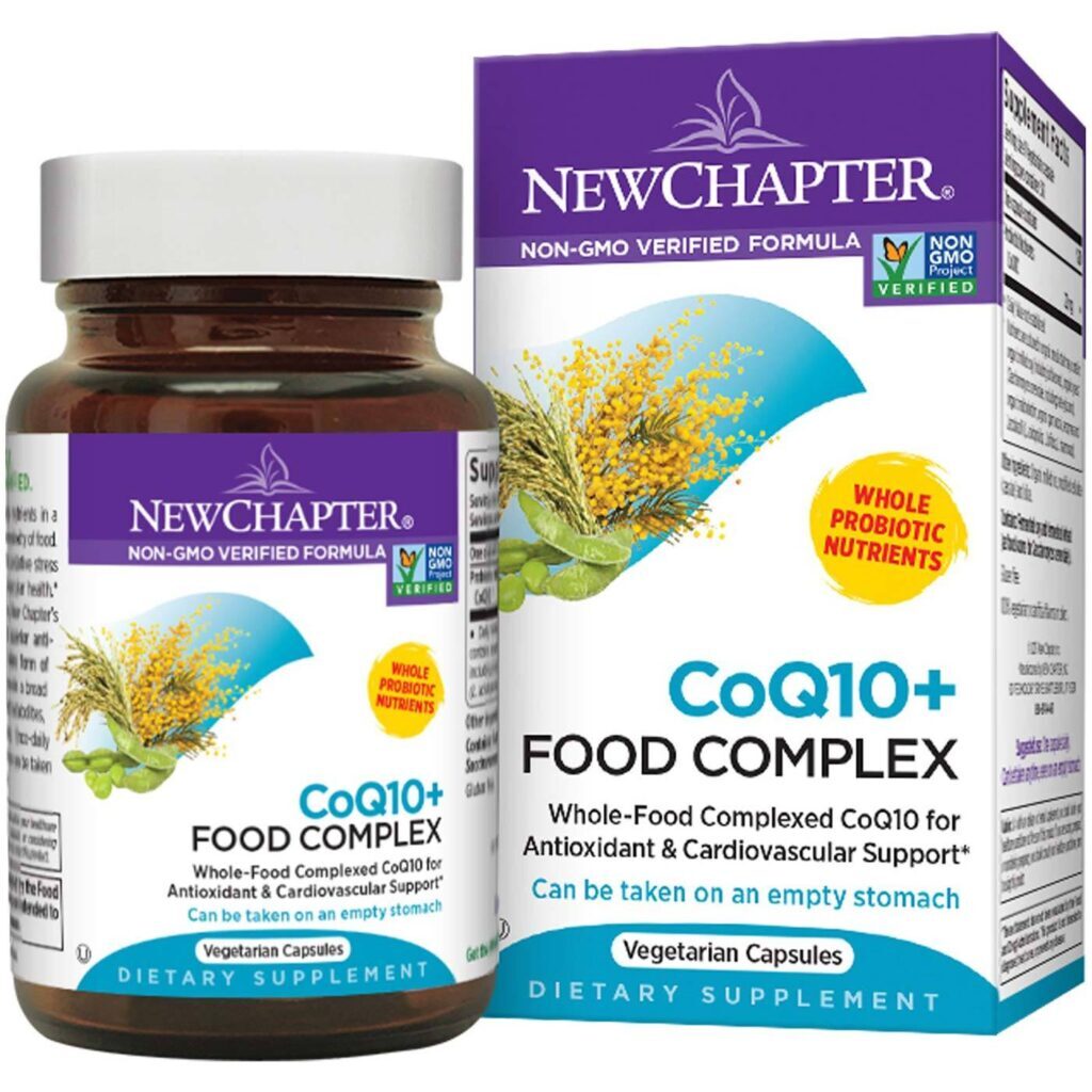 New Chapter CoQ10 Food Complexo 60 Cápsulas Vegetarianas - Energia e Saúde Celular