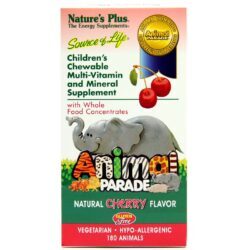 Nature’s Plus Animal Parade® Multivitamínico 180 Gomas Mastigáveis – Nutrição Infantil Completa
