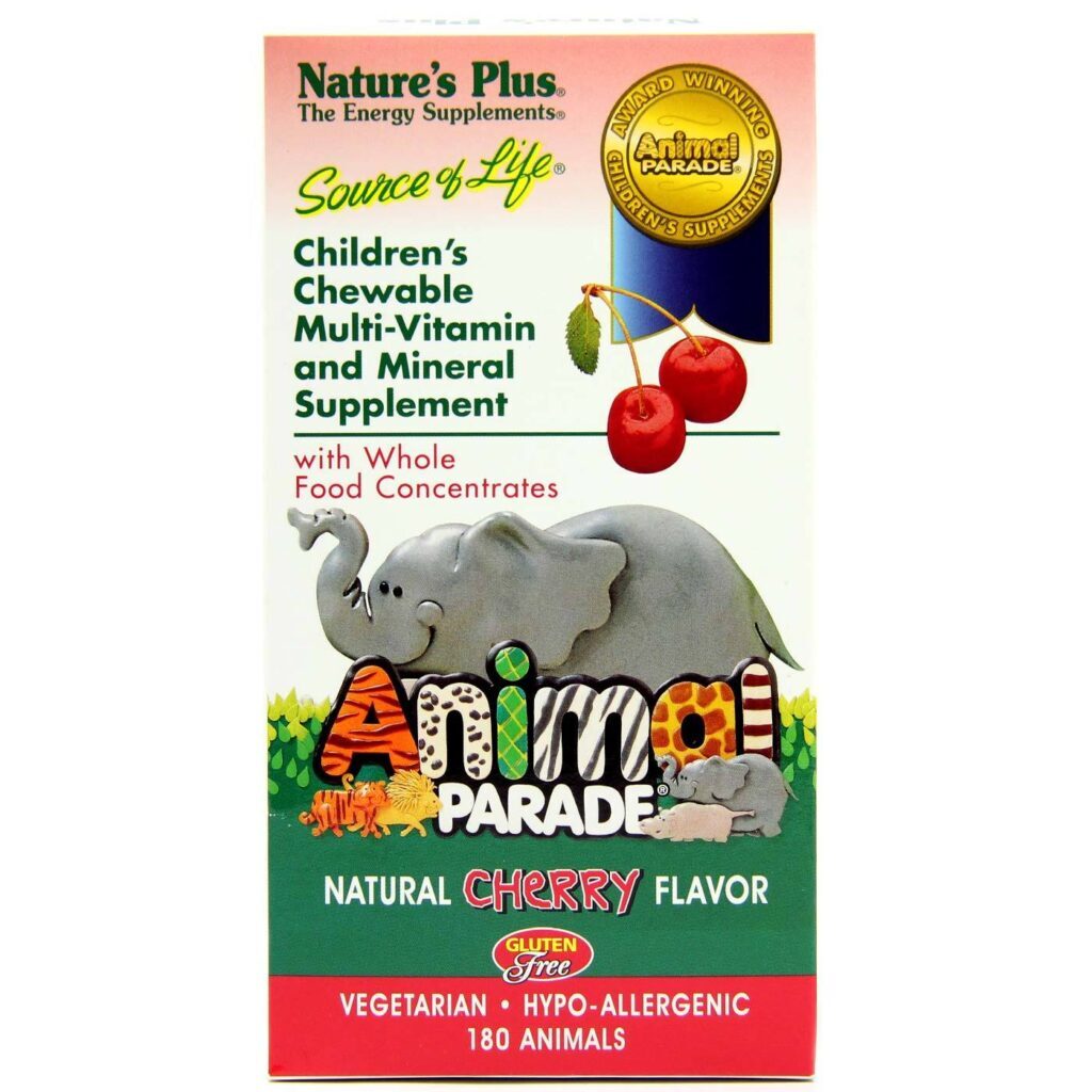 Nature's Plus Animal Parade® Multivitamínico 180 Gomas Mastigáveis - Nutrição Infantil Completa