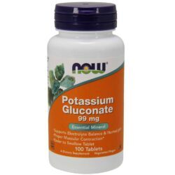 Now Foods Gluconato de Potássio 99 mg - 100 Comprimidos: Reposição Essencial