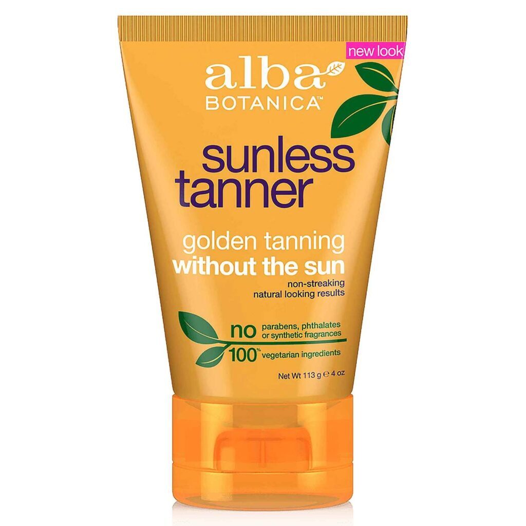 Alba Botanica Loção Bronzeadora Sem Sol - 113g (4oz) - Pele Dourada Natural