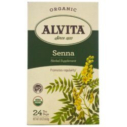 Alvita Senna Folhas de Chá - 24 Sachês para Bem-Estar Digestivo