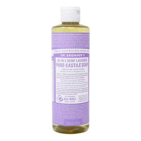 Dr Bronner Óleo de lavanda Pure Lavender Castela Soap 16 fl oz