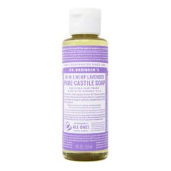 Sabão de Castela Dr. Bronner's Lavanda Pura 118ml - Limpeza Natural e Aromaterapia para o Corpo e Casa