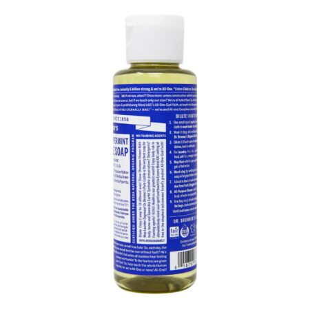 Dr Bronner Hortelã-pimenta Oil Pure Castela Soap Hortelã-pimenta 4 fl oz - Image 3