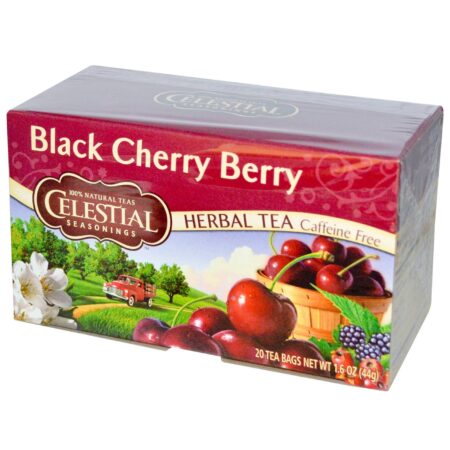 Celestial Seasonings, Chá de Cereja Preta - 20 Saquinhos