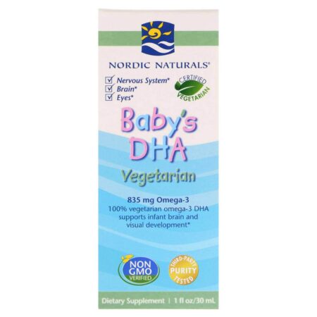 Nordic Naturals, Ômega 3 DHA Vegetariano do Bebê - 30 ml