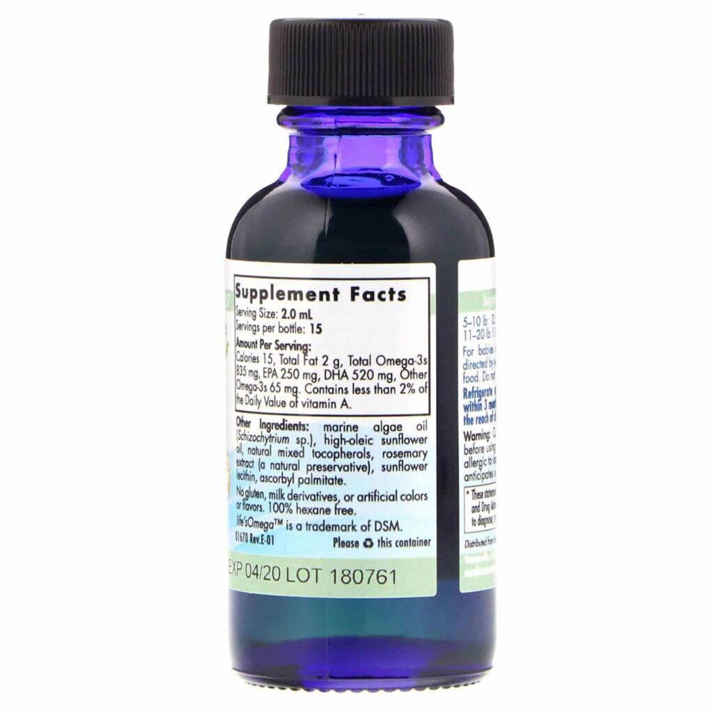 Nordic Naturals Ômega 3 DHA Vegetariano Bebê - 30 ml: Essencial para o Desenvolvimento Cerebral Infantil no Brasil - Imagem 4