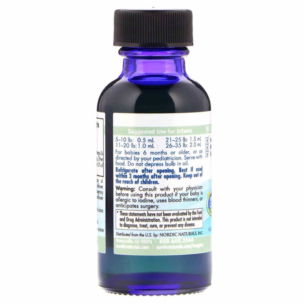Nordic Naturals Ômega 3 DHA Vegetariano Bebê - 30 ml: Essencial para o Desenvolvimento Cerebral Infantil no Brasil - Imagem 5