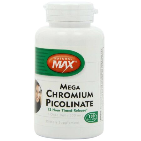 NaturalMax, Mega Picolinato de Cromo 500 mcg - 100 Cápsulas