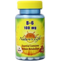 Nature's Life Vitamina B6 100 mg 50 Tabletes - Essencial para o Bem-Estar