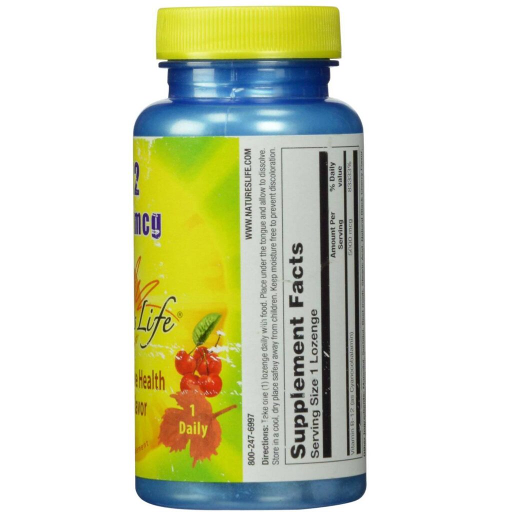 Nature's Life B-12 5000 mcg Cereja 100 Pastilhas - Energia e Vitalidade para o Dia a Dia Brasileiro - Imagem 2