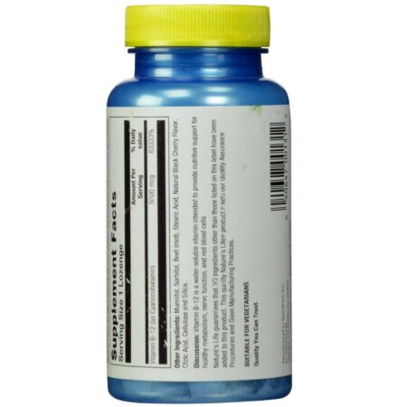 Nature's Life B-12 5000 mcg de cereja 100 Pastilhas - Image 3