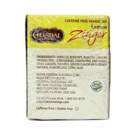 Celestial Seasonings, Chá de Zinger de Limão - 20 Saquinhos - Image 2