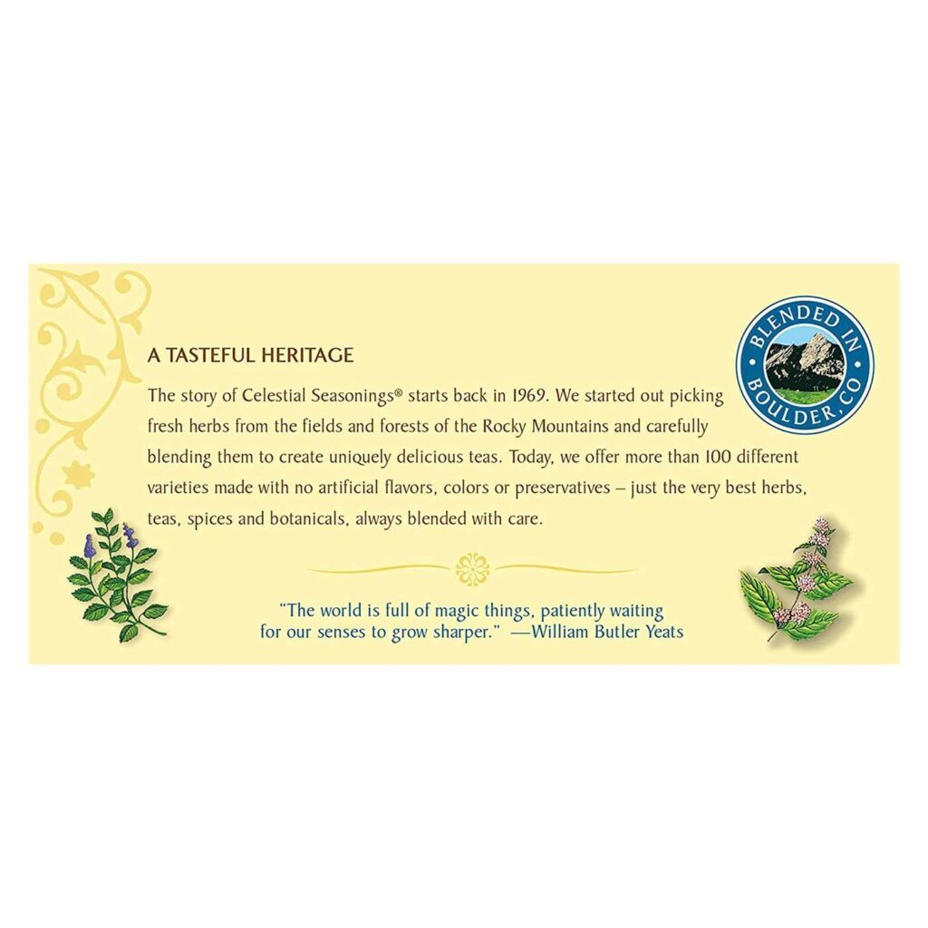 Celestial Seasonings Chá Menta Mágica - 20 Saquinhos para Relaxamento e Bem-Estar - Imagem 3