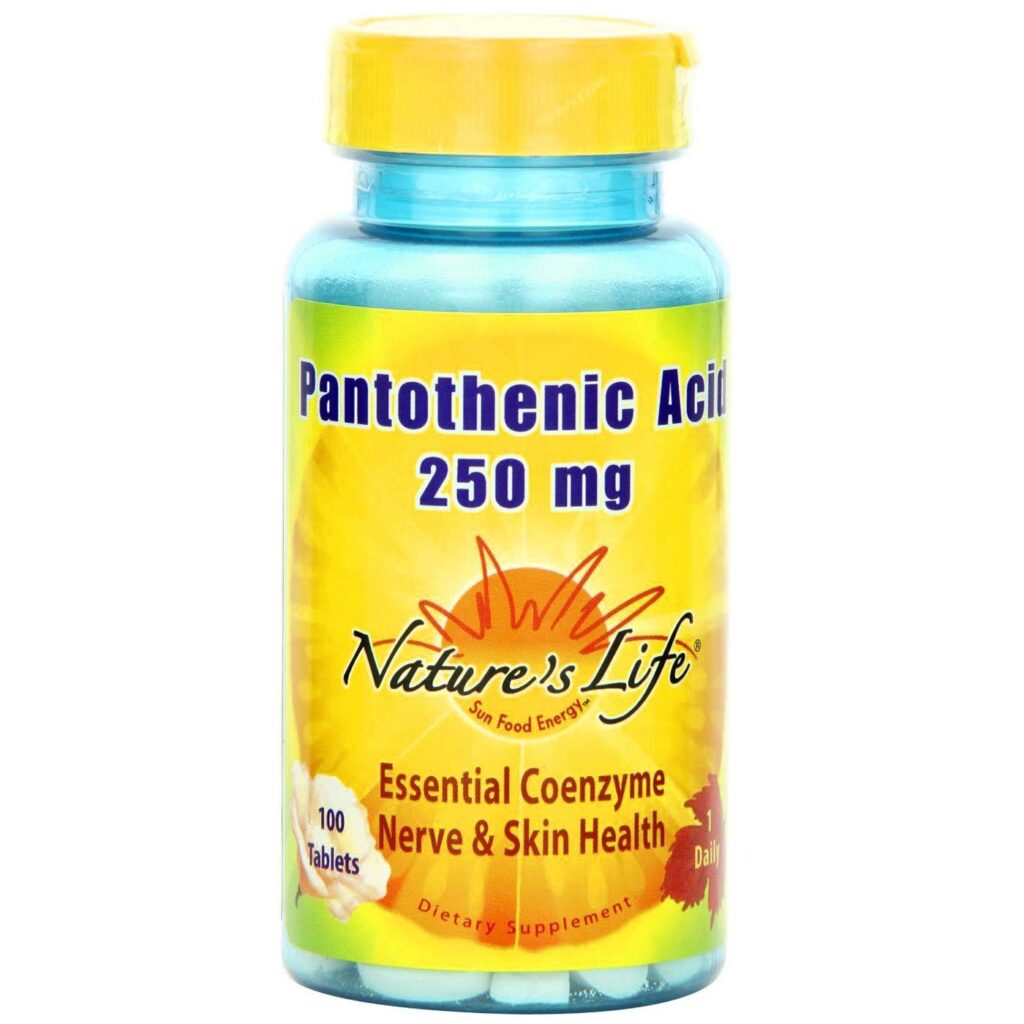 Nature's Life Ácido Pantotênico 250 mg - 100 Comprimidos: Energia e Bem-Estar