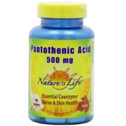 Nature's Life Ácido Pantotênico 500 mg 100 Tabletes: Vitalidade e Bem-Estar Diário