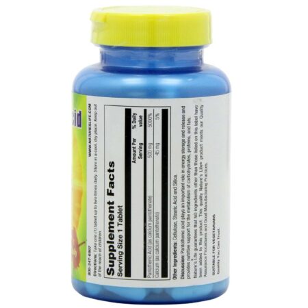 Nature's Life Ácido pantotênico 500 mg 100 Tabletes - Image 2