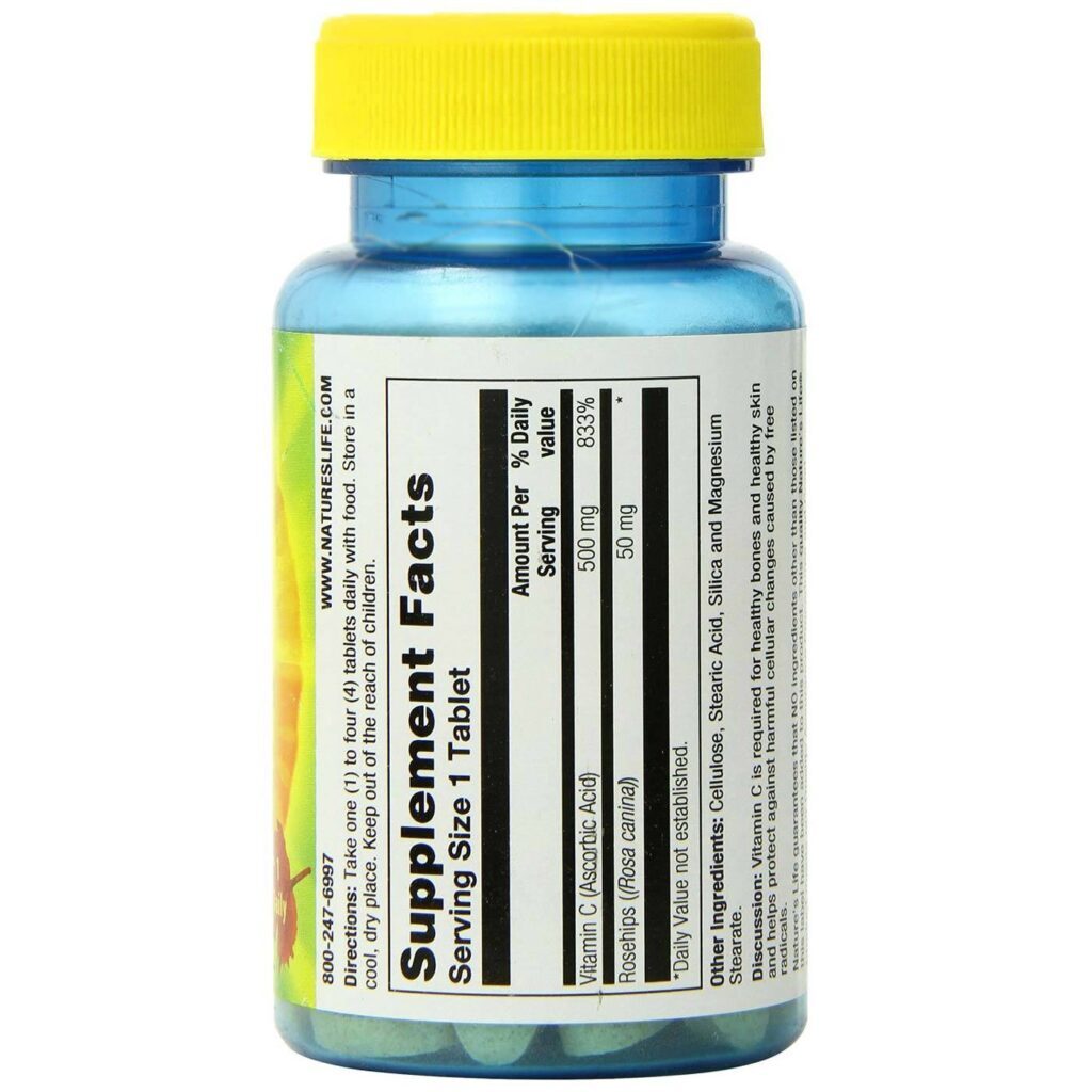 Nature's Life C Básico 500 mg 100 Tabletes: Vitamina C Essencial para Sua Saúde no Brasil - Imagem 2
