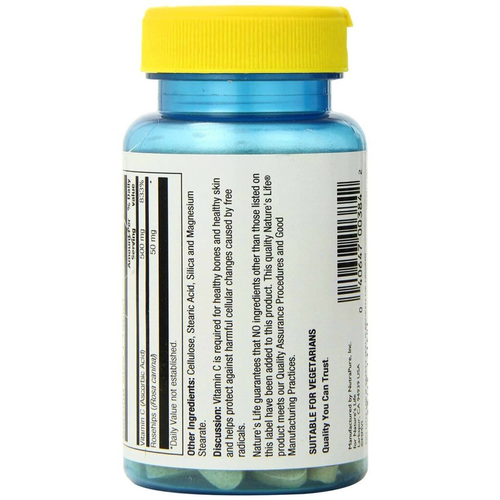 Nature's Life C Básico 500 mg 100 Tabletes: Vitamina C Essencial para Sua Saúde no Brasil - Imagem 3