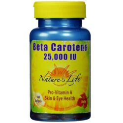 Nature's Life Betacaroteno 25.000 UI - 100 Cápsulas: Sua Fonte Essencial de Vitamina A