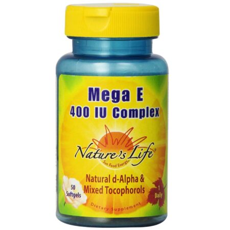 Nature's Life Mega E 400 UI Complexos 50 Cápsulas