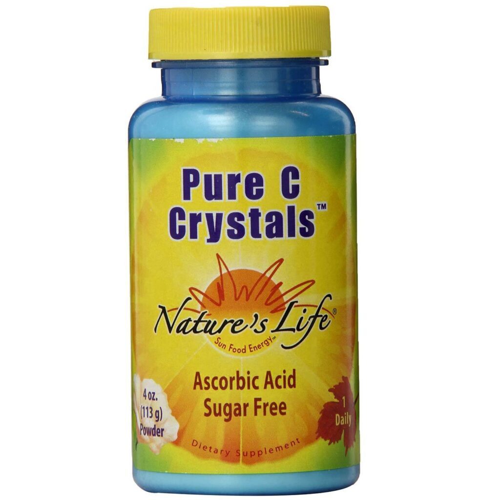 Nature's Life Cristais C Pure Sem Sabor 113g: Vitamina C Pura para Sua Saúde