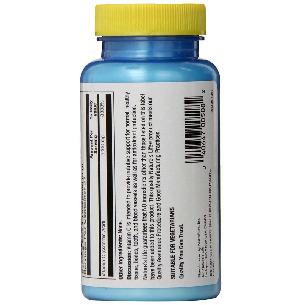 Nature's Life Cristais C Pure Sem Sabor 113g: Vitamina C Pura para Sua Saúde - Imagem 3