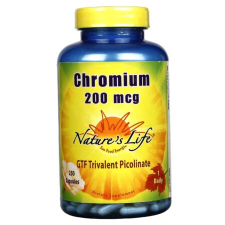 Nature's Life, Cromo 200 mcg - 250 Cápsulas