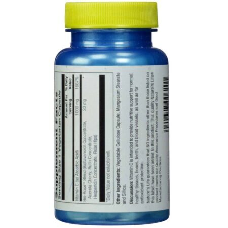 Vitamina C 1000mg Nature's Life: 50 Cápsulas Vegetarianas para Imunidade e Bem-Estar - Imagem 3