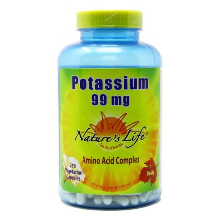 Nature's Life, Potássio 99 mg - 250 Cápsulas