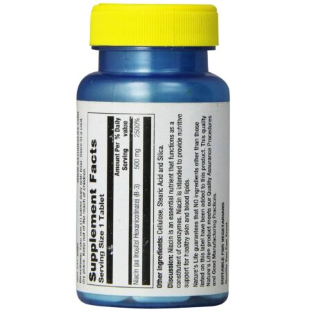 Nature's Life Niacina Lave-Free 500 mg 50 Tabletes - Image 2