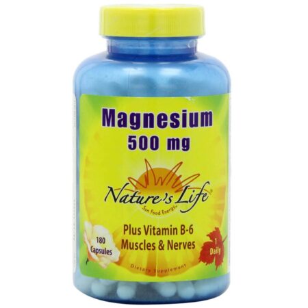 Nature's Life, Magnésio 500 mg - 180 Cápsulas