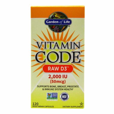 Garden of Life, Vitamin Code® Raw D3™ 2.000 UI - 120 Cápsulas