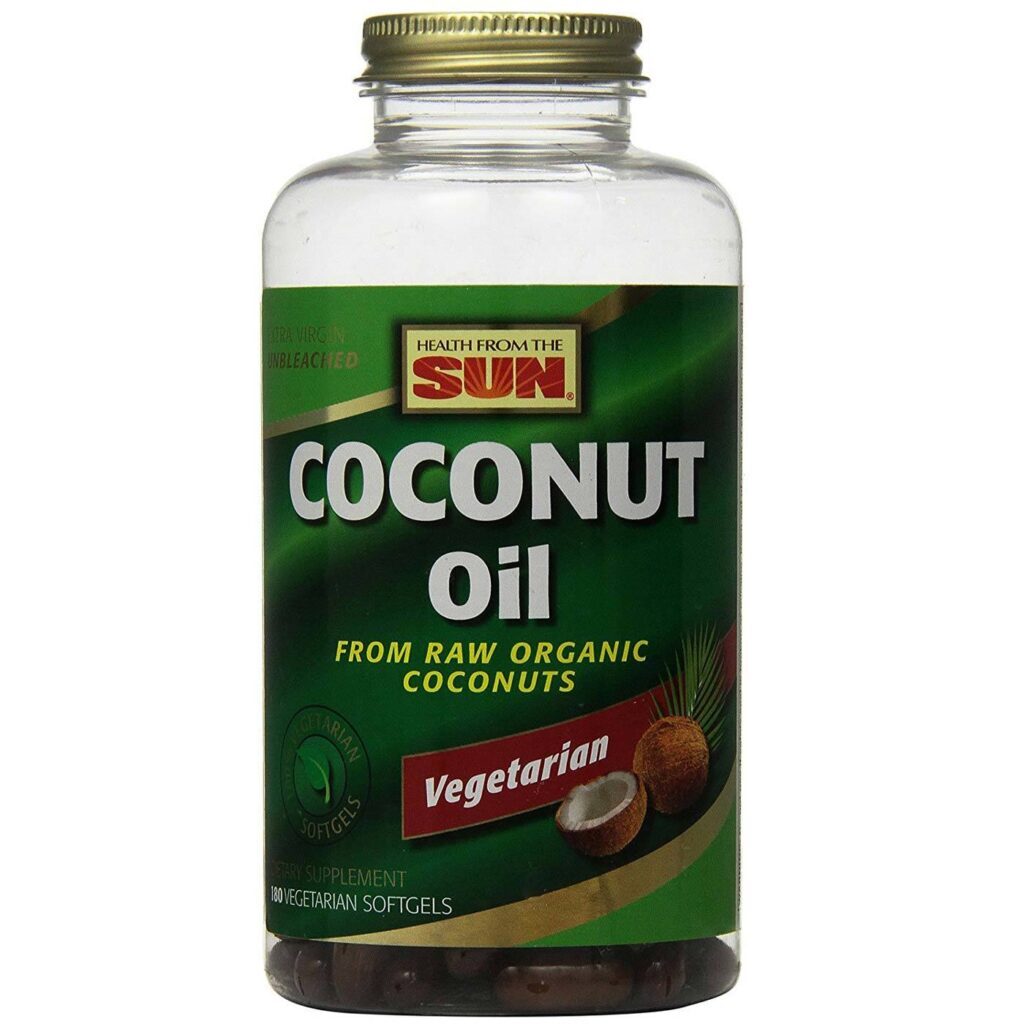 Health From the Sun Óleo de Coco 180 Cápsulas Vegetarianas: Saúde e Bem-Estar Completo