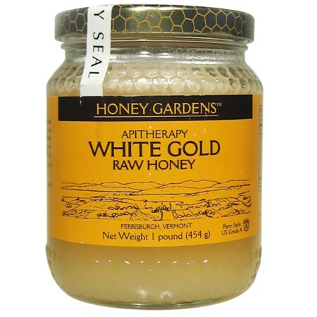 Honey Gardens, Mel Cru Ouro branco - 454g