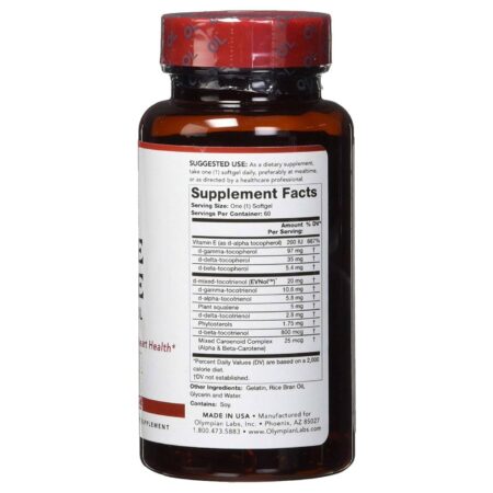 Olympian Labs, Vitamina E - Tocomin Tocotrienol - 60 Cápsulas - Image 3