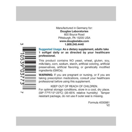 Douglas Labs Quell óleo de peixe EPA e DHA mais D 60 Cápsulas - Image 3