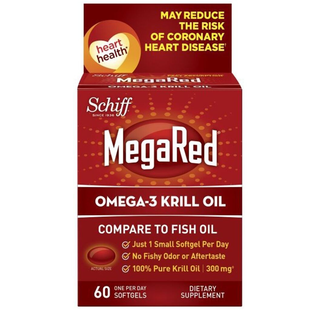 Schiff MegaRed Ômega 3 Óleo de Krill: Saúde do Coração e Bem-Estar com 60 Cápsulas Gel
